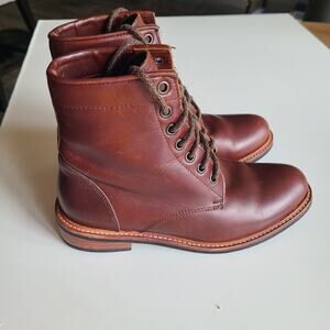Mens Nisolo Andres All Weather Brown Leather‎ Ankle Dress Boots Size 7.5 M